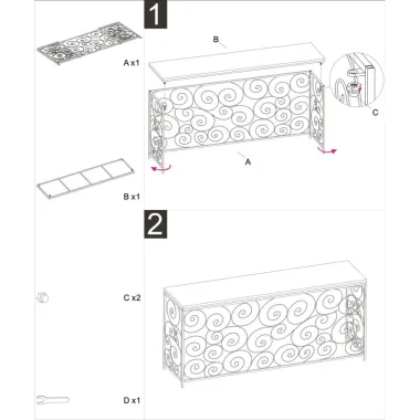 Konsola SPIRAL 140 36 82 cm